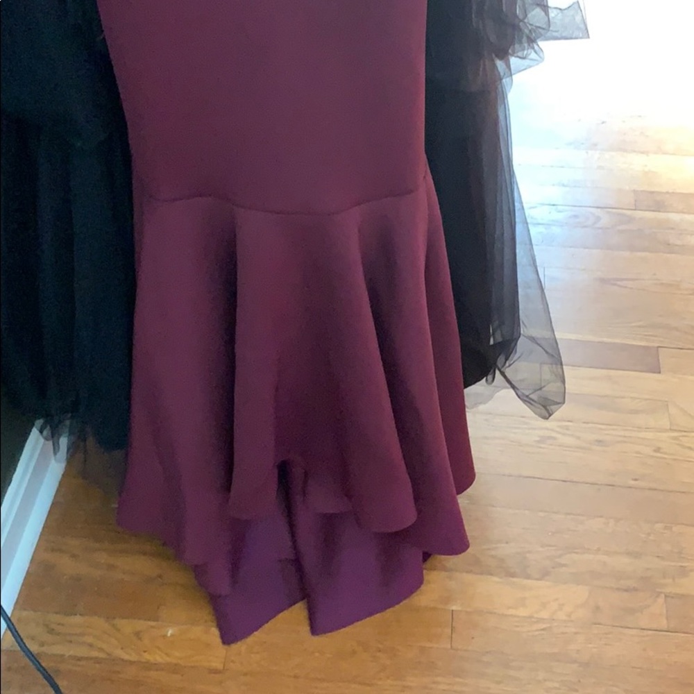 ASOS Purple Ruffle Sleeve Gown - Picture 6 of 6